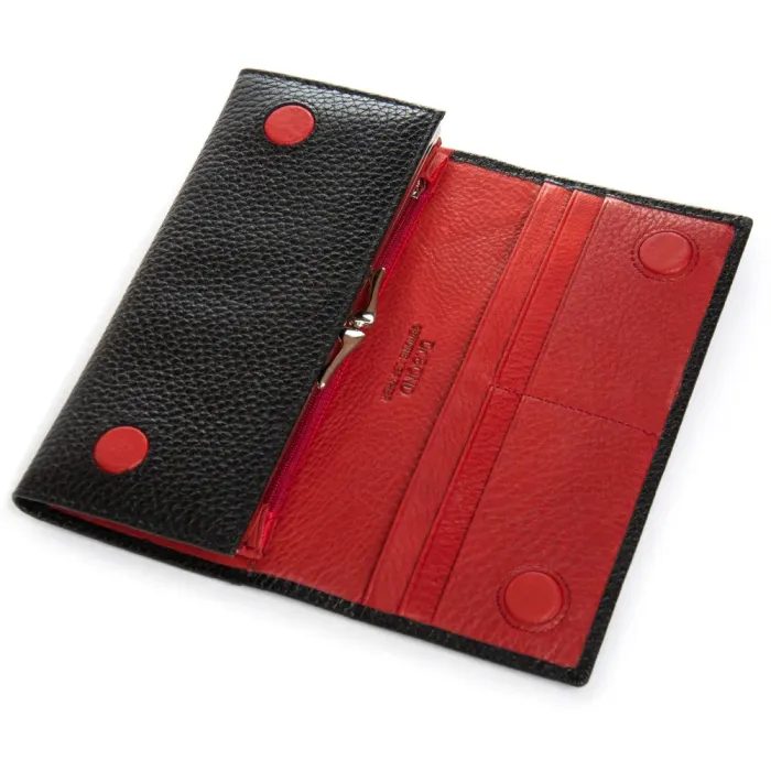 Кошелек BR Женский кожа DR. BOND W1-V-4 black-red
