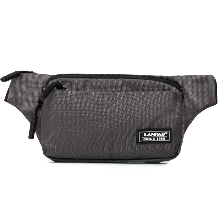 Сумка Мужская На пояс нейлон Lanpad 35008 gray