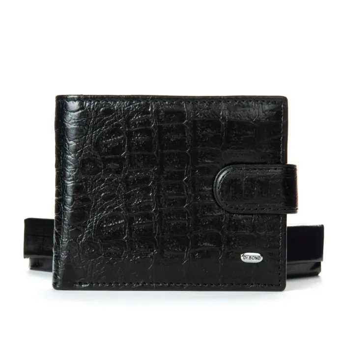 Кошелек Classic Мужской croco кожа DR. BOND M3CR1 black