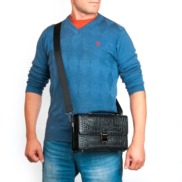 Сумка Мужская Барсетка кожа BRETTON 5271-Q5 black