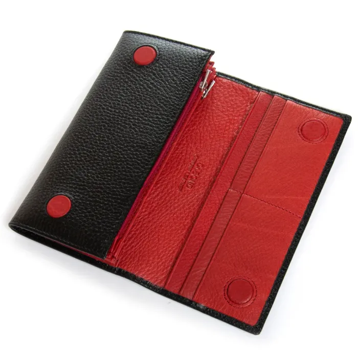 Кошелек BR Женский кожа DR. BOND W501-4 black-red