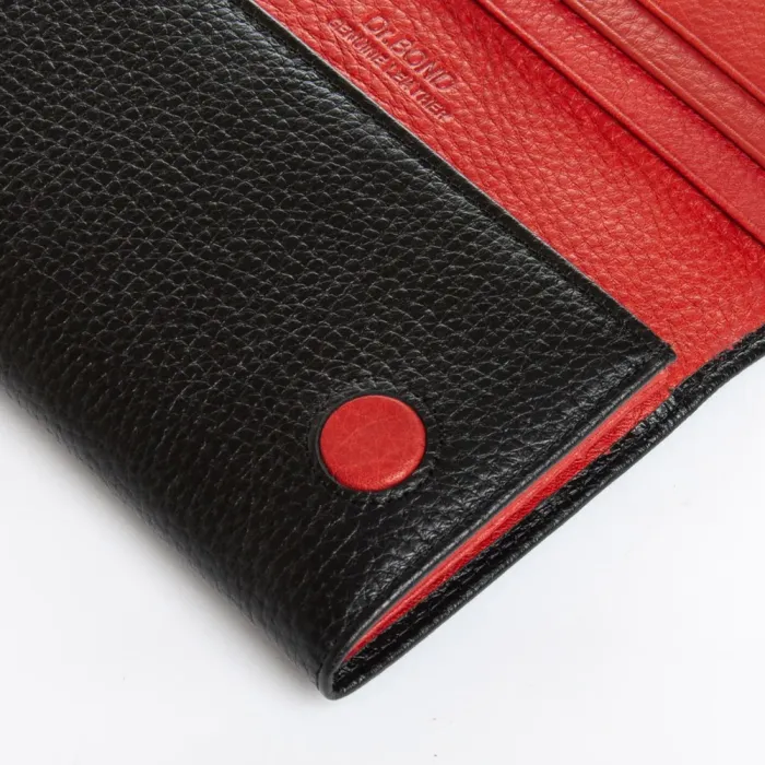 Кошелек BR Женский кожа DR. BOND W501-4 black-red