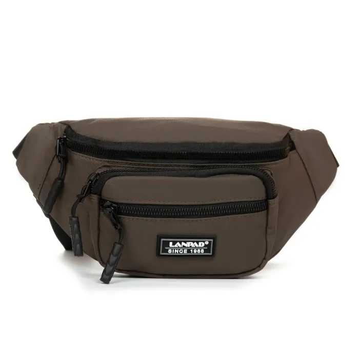 Сумка Мужская На пояс нейлон Lanpad 83043 brown