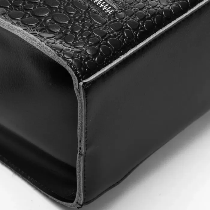 Сумка Женская Классическая кожа ALEX RAI 5052 black croco