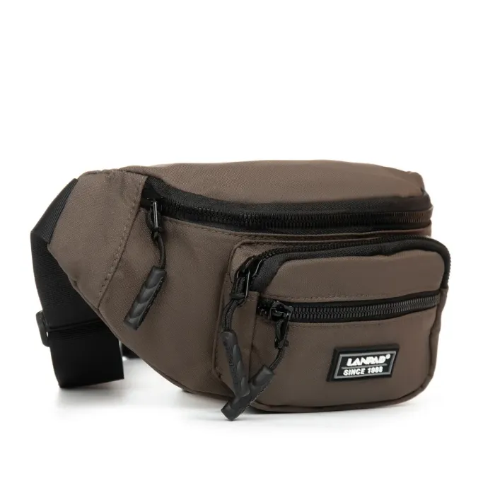 Сумка Мужская На пояс нейлон Lanpad 83043 brown