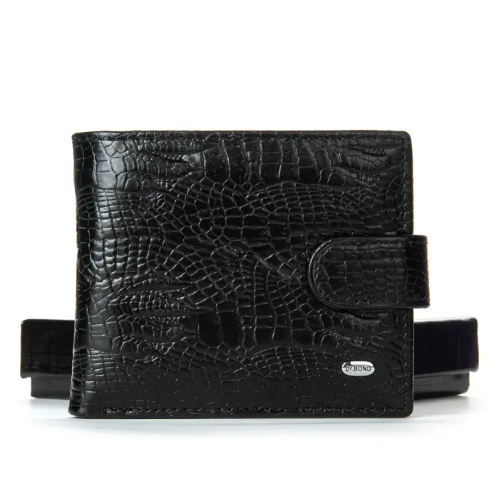 Кошелек Classic Мужской croco кожа DR. BOND M3CR2 black