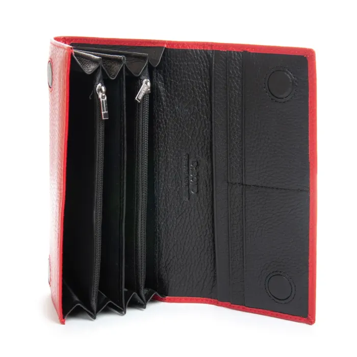 Кошелек BR Женский кожа DR. BOND W501-4 red-black