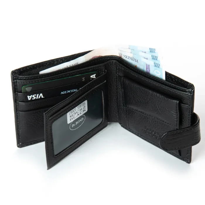 Кошелек Classic Мужской croco кожа DR. BOND M3CR2 black