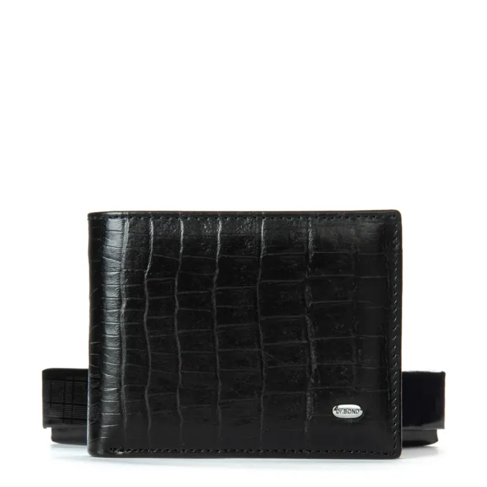 Кошелек Classic Мужской croco кожа DR. BOND MSM-1CR1 black