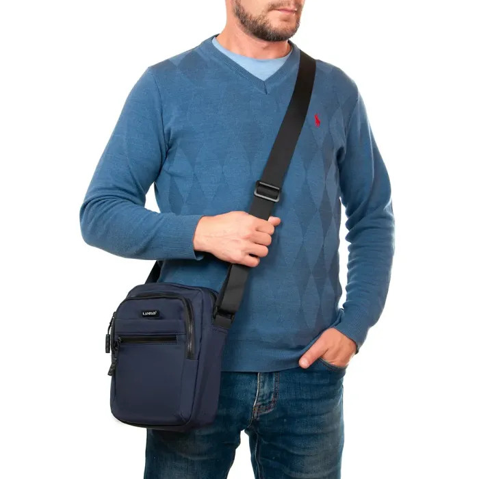 Сумка Мужская Планшет нейлон Lanpad 65370 blue бол