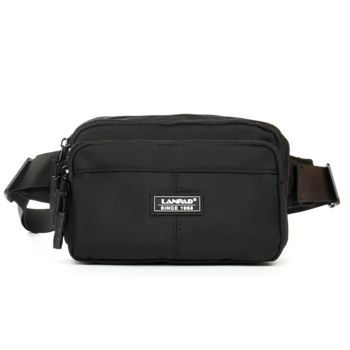 Сумка Мужская На пояс нейлон Lanpad A63749 black