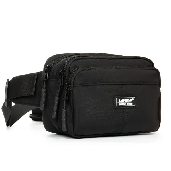 Сумка Мужская На пояс нейлон Lanpad A63749 black