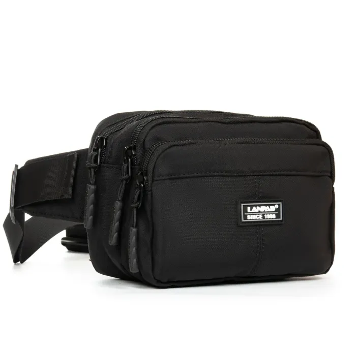 Сумка Мужская На пояс нейлон Lanpad A63749 black