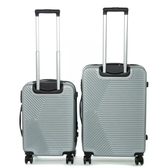 Дорожная Чемодан 2/1 ABS-пластик FASHION 804 silver