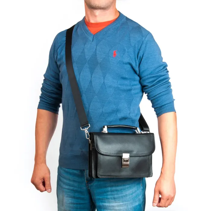 Сумка Мужская Барсетка кожа BRETTON 9377-3 black