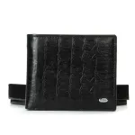 Кошелек Classic Мужской croco кожа DR. BOND MSM-3CR1 black
