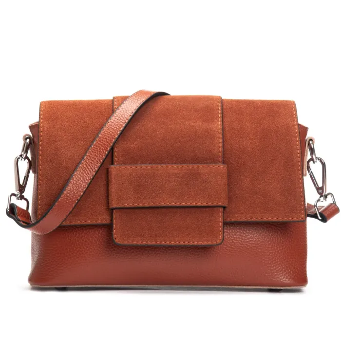 Сумка Женская Классическая замш ALEX RAI 1563 camel