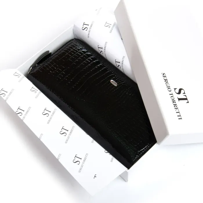 Кошелек LR Женский кожа-лак SERGIO TORRETTI FEW38 black