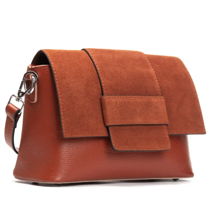 Сумка Женская Классическая замш ALEX RAI 1563 camel