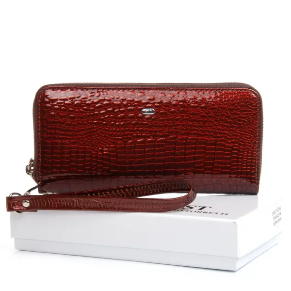 Кошелек LR Женский кожа-лак SERGIO TORRETTI FEW38 brown