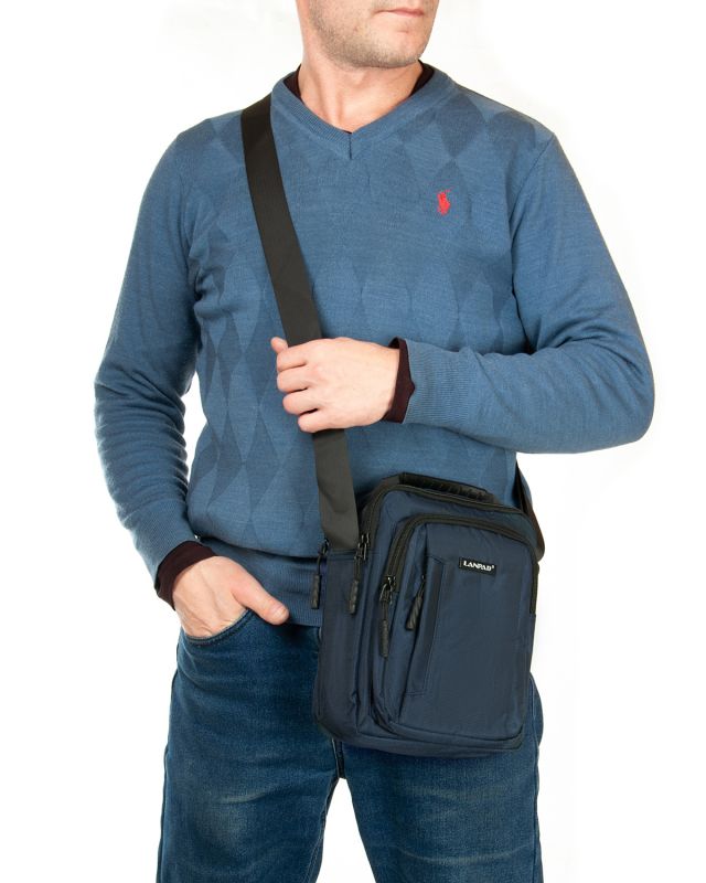 Сумка Мужская Планшет нейлон Lanpad 25019 blue
