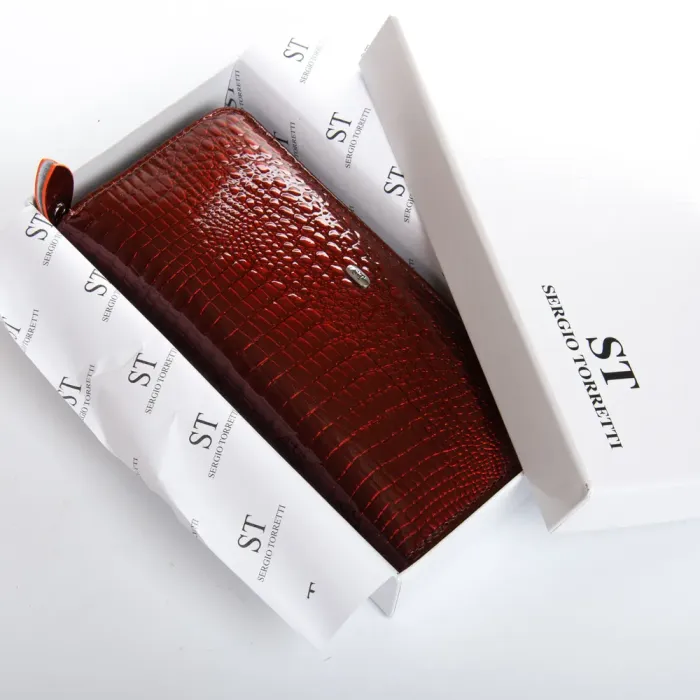 Кошелек LR Женский кожа-лак SERGIO TORRETTI FEW38 brown