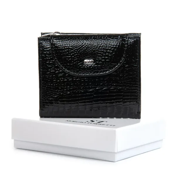 Кошелек LR Женский кожа-лак SERGIO TORRETTI FEW44-1 black