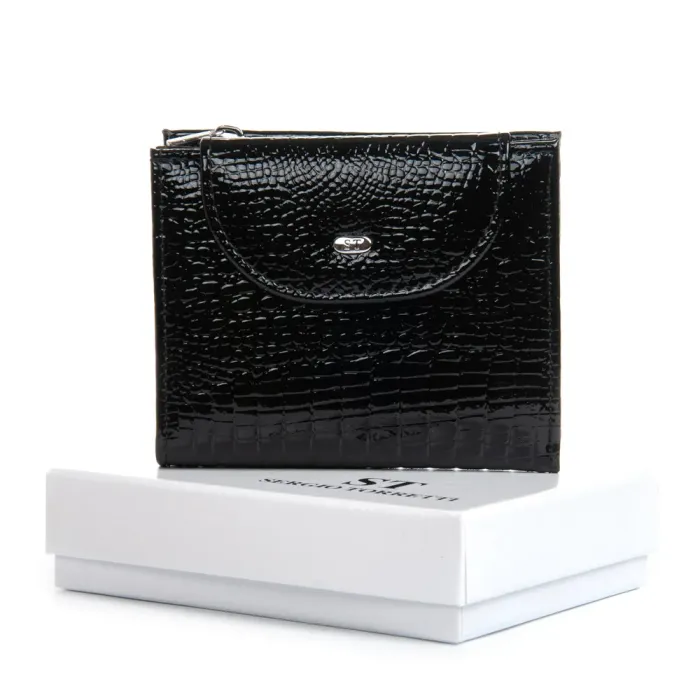 Кошелек LR Женский кожа-лак SERGIO TORRETTI FEW44-1 black