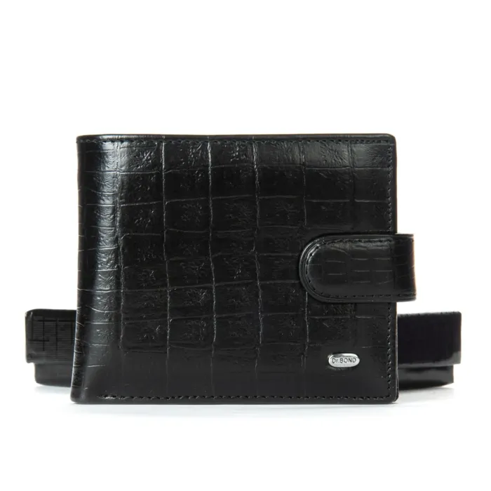 Кошелек Classic Мужской croco кожа DR. BOND M13-1CR1 black