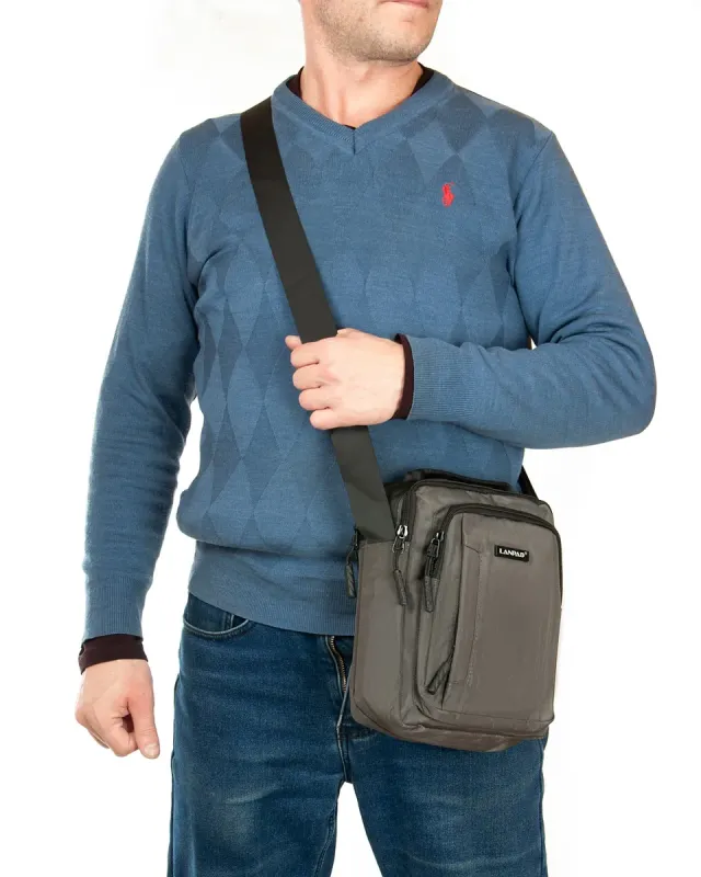 Сумка Мужская Планшет нейлон Lanpad 25019 gray