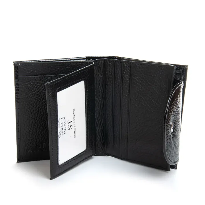 Кошелек LR Женский кожа-лак SERGIO TORRETTI FEW44-1 black