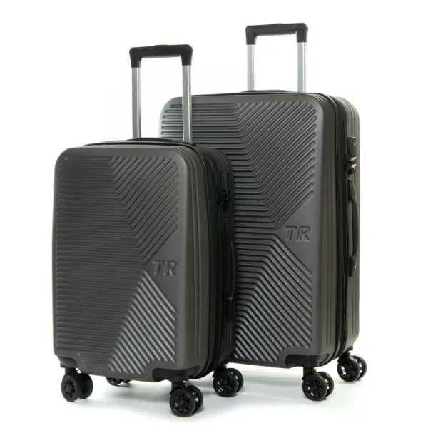 Дорожная Чемодан 2/1 ABS-пластик FASHION 804 dark-grey