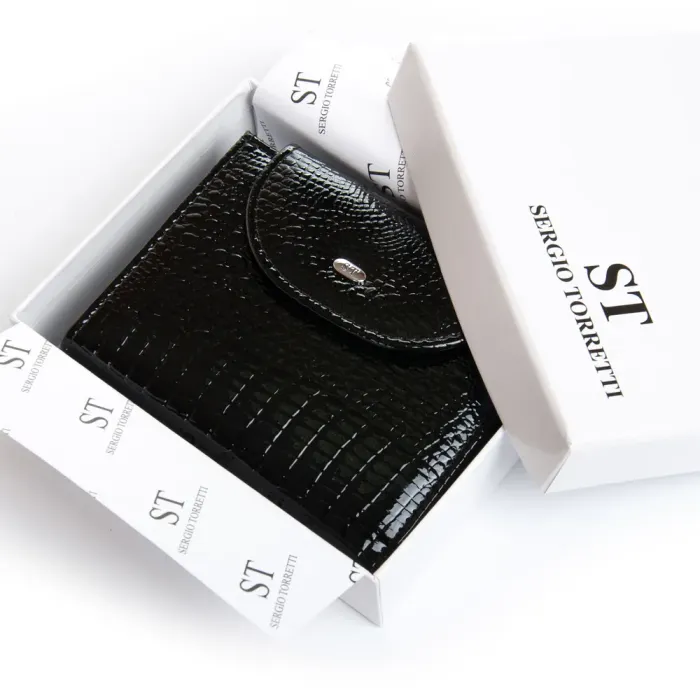 Кошелек LR Женский кожа-лак SERGIO TORRETTI FEW44-1 black