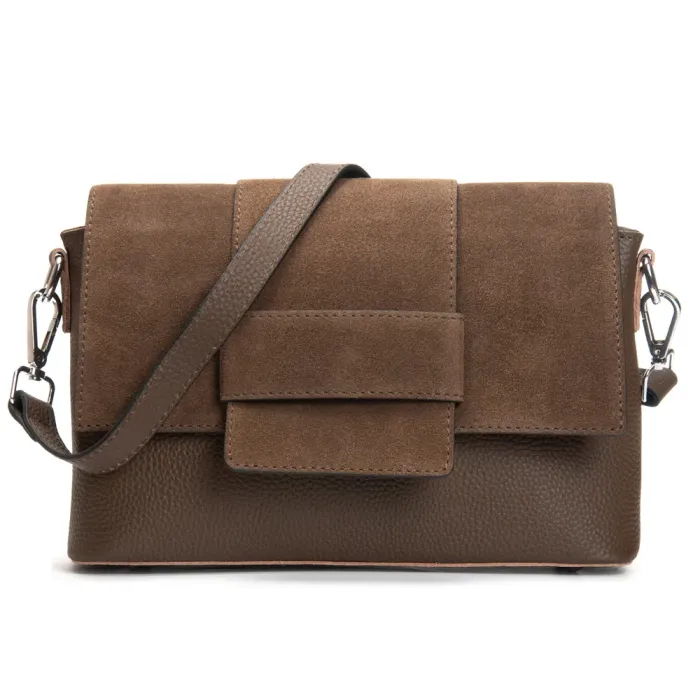 Сумка Женская Классическая замш ALEX RAI 1563 khaki