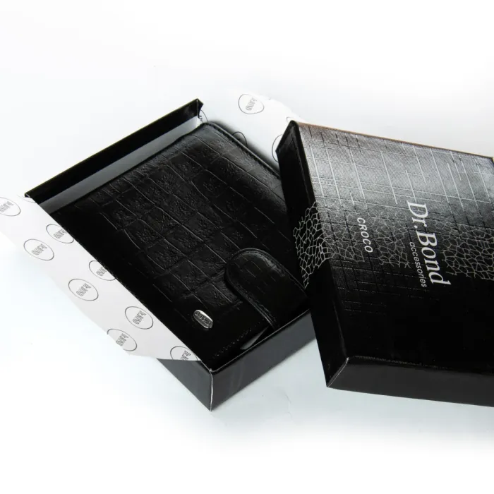 Кошелек Classic Мужской croco кожа DR. BOND M13-1CR1 black