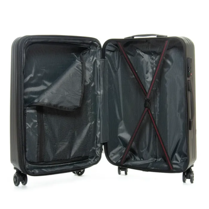 Дорожная Чемодан 2/1 ABS-пластик FASHION 804 dark-grey