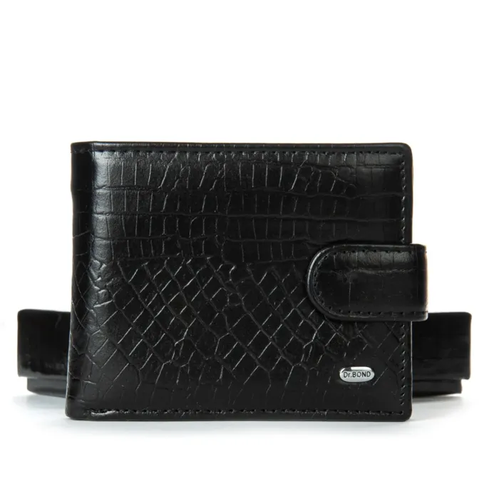 Кошелек Classic Мужской croco кожа DR. BOND M14CR1 black
