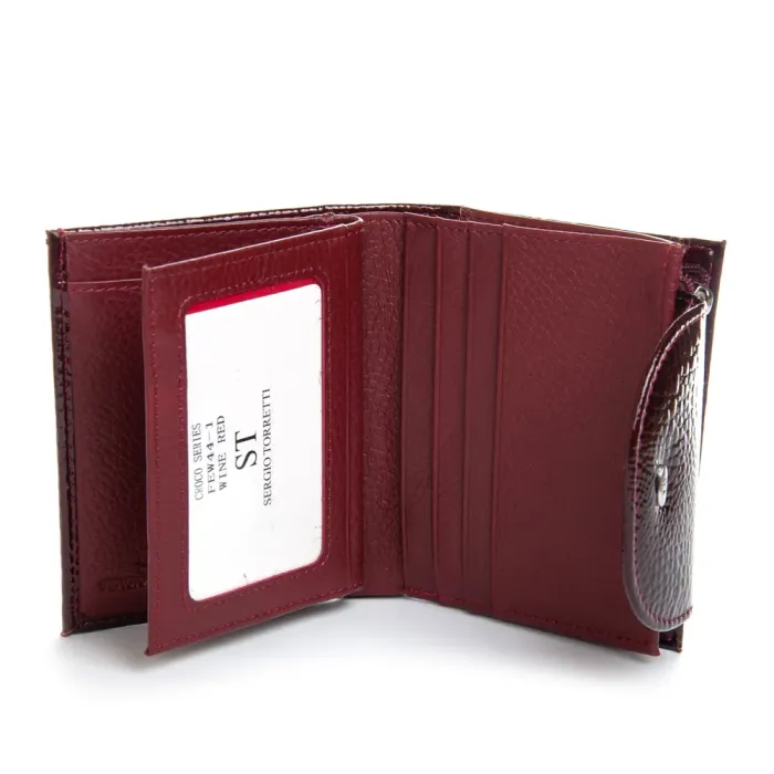 Кошелек LR Женский кожа-лак SERGIO TORRETTI FEW44-1 wine red