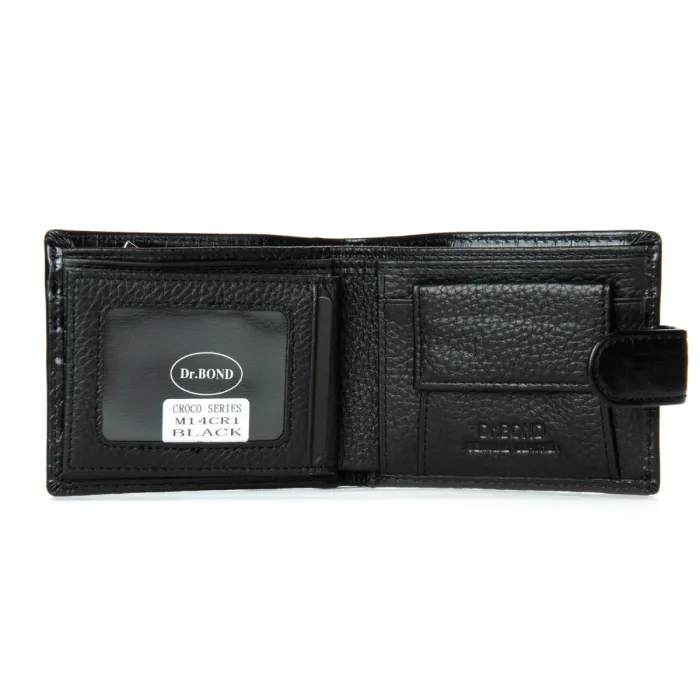 Кошелек Classic Мужской croco кожа DR. BOND M14CR1 black