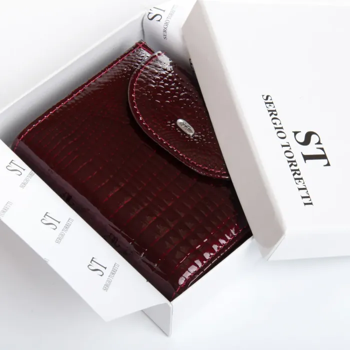 Кошелек LR Женский кожа-лак SERGIO TORRETTI FEW44-1 wine red