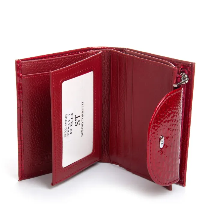 Кошелек LR Женский кожа-лак SERGIO TORRETTI FEW44-1 red