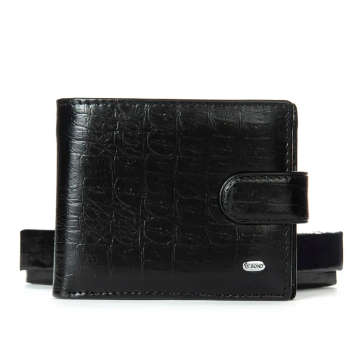 Кошелек Classic Мужской croco кожа DR. BOND M4CR1 black