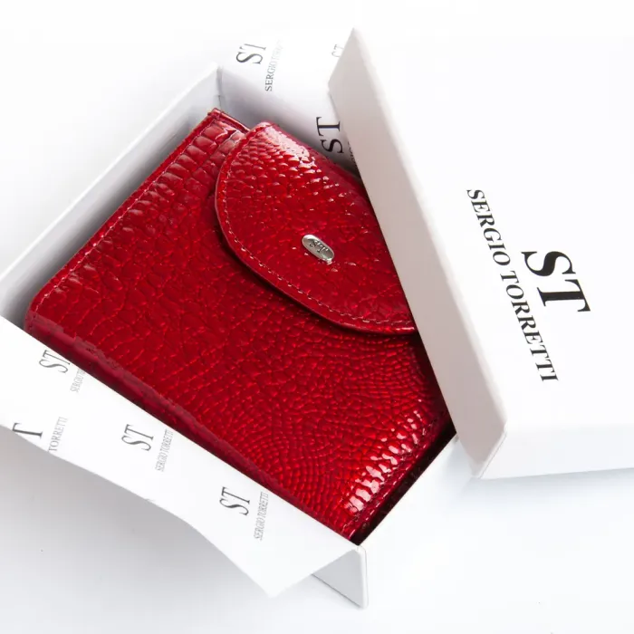 Кошелек LR Женский кожа-лак SERGIO TORRETTI FEW44-1 red