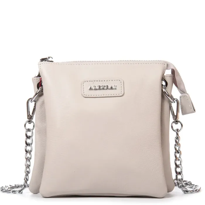 Сумка жіноча Класична шкіра ALEX RAI 97006 white-grey