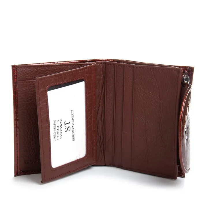 Кошелек LR Женский кожа-лак SERGIO TORRETTI FEW44-1 brown