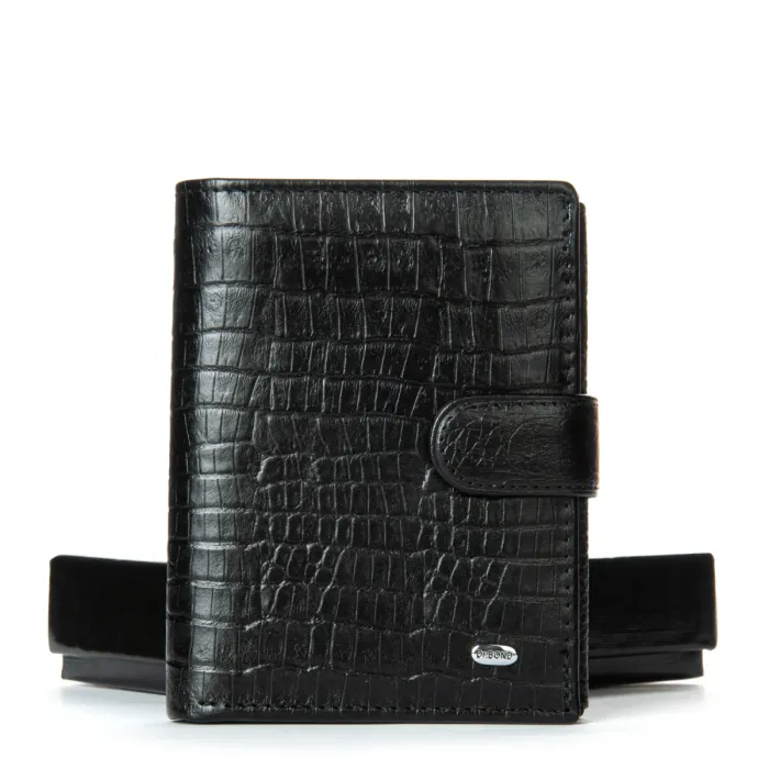 Кошелек Classic Мужской croco кожа DR. BOND M24CR1 black