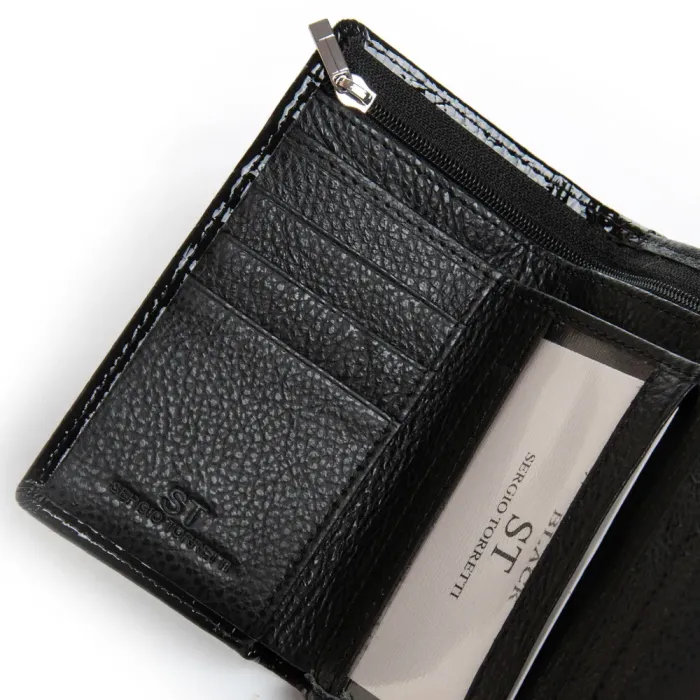 Кошелек LR Женский кожа-лак SERGIO TORRETTI FEW214 black