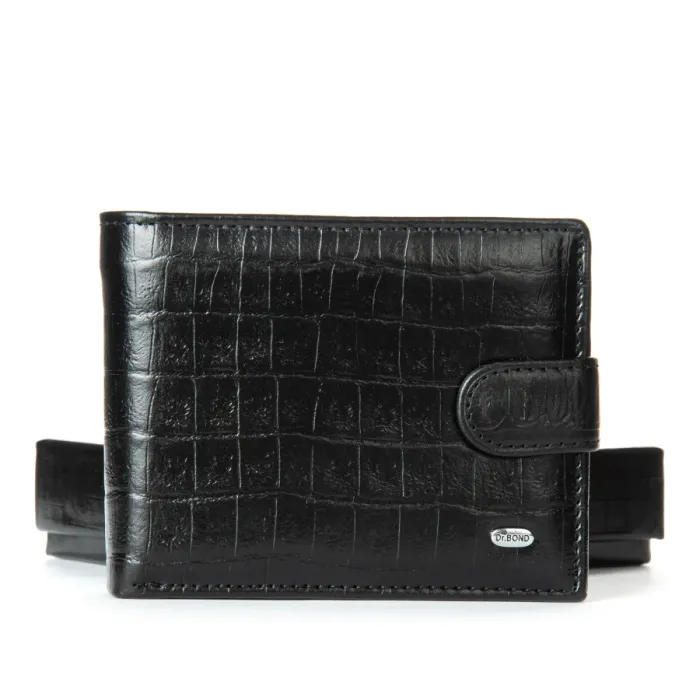 Кошелек Classic Мужской croco кожа DR. BOND MS-17CR1 black