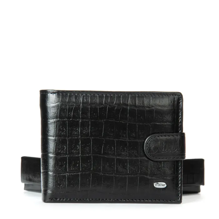 Кошелек Classic Мужской croco кожа DR. BOND MS-17CR1 black