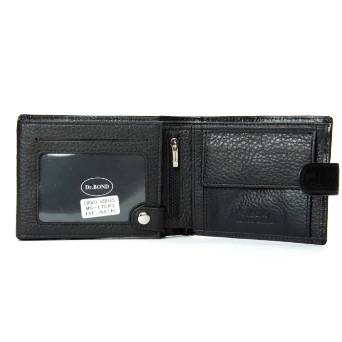 Кошелек Classic Мужской croco кожа DR. BOND MS-17CR1 black